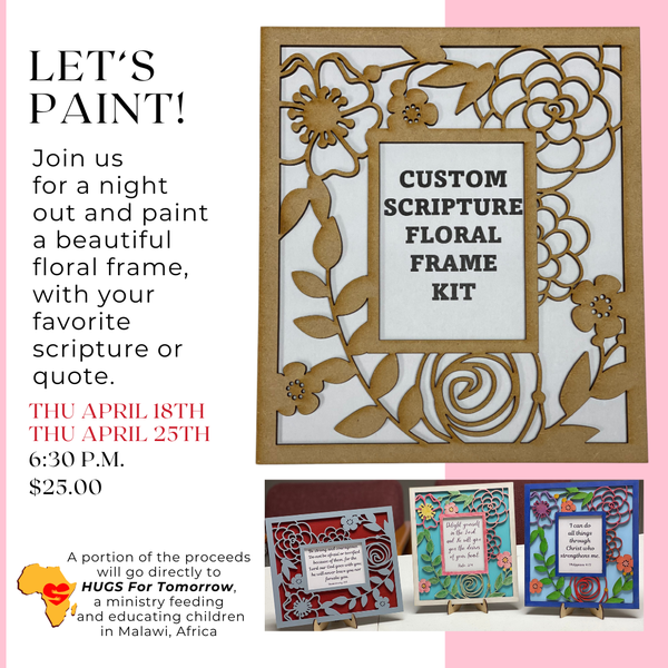 floral frame paint night