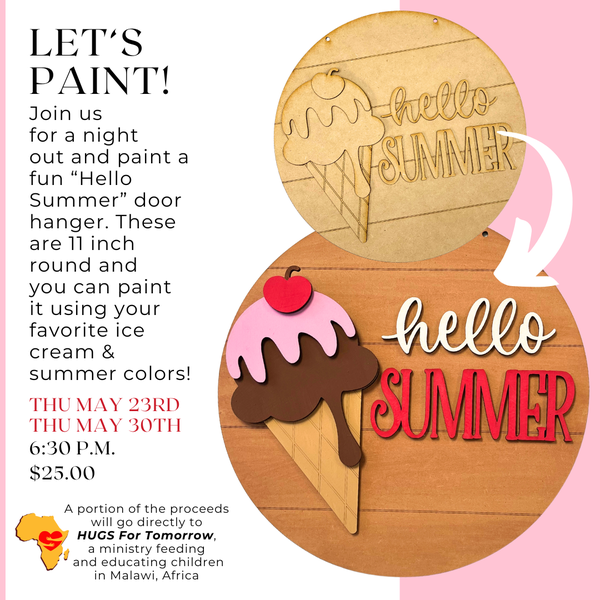 ice cream hello summer paint party 