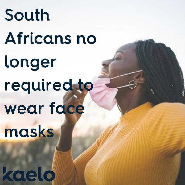 South Africans no longer required to wear face masks