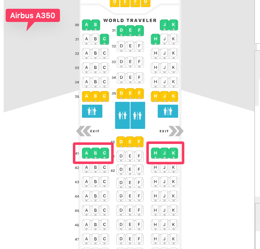 Seat Guru information