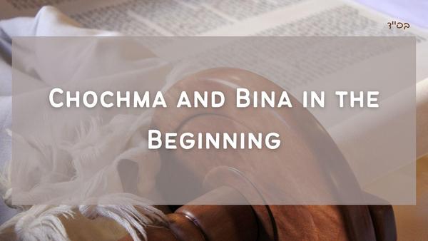 Chochma and Bina in the Beginning