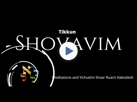 Shovavim Meditations and Yichudim Shaar Ruach Hakodesh