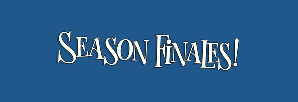 Text: "Season Finales" printed on a blue background