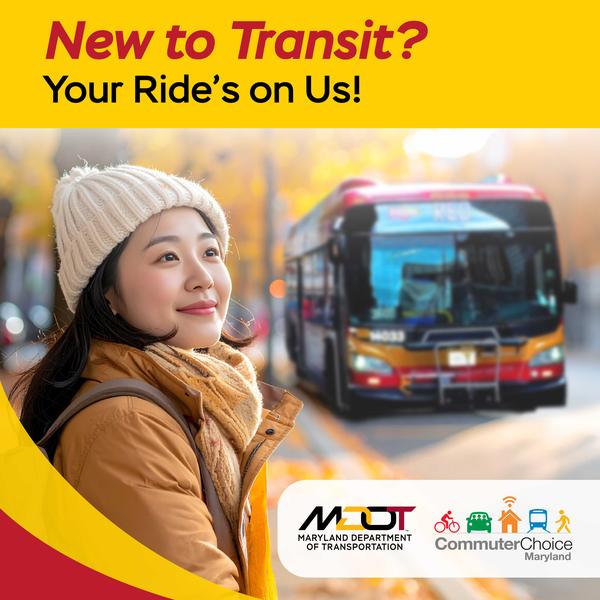 New to transit graphic with hopeful girl waiting for bus