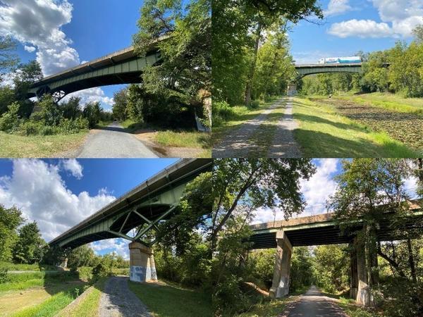 four images of a bridge