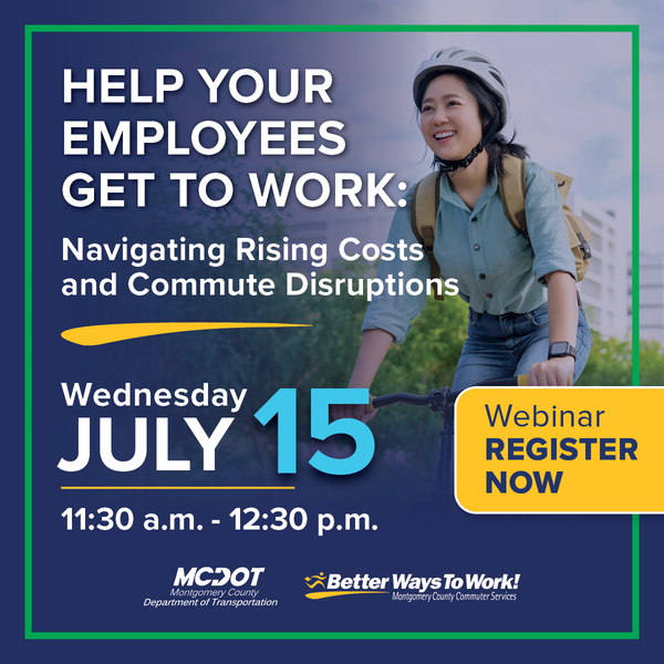 graphic promoting webinar with july 15 date and an image of a woman riding a bike smiling.