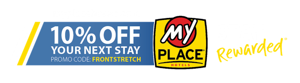 Use FRONTSTRETCH for 10% off at myplacehotels.com