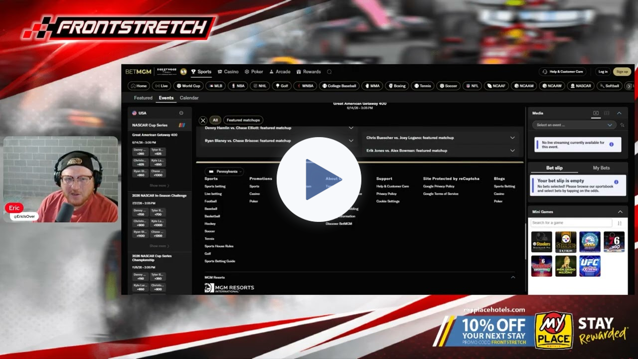 NASCAR Betting Odds for Pocono - Through The Gears With Eric Schneck