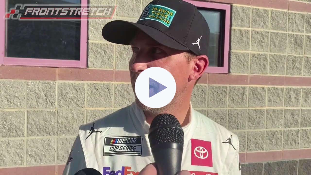 Denny Hamlin Wrecks Out At The ROVAL: "Just Made A Mistake There, And Got Hit"