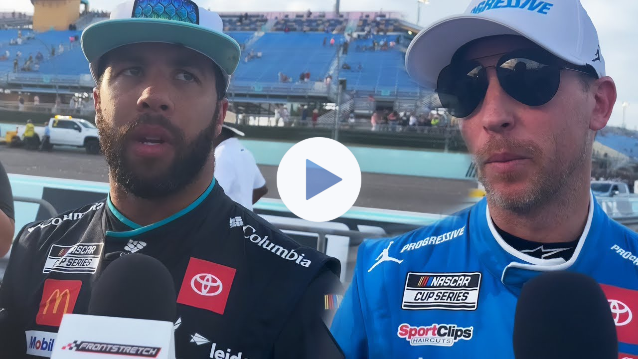 Hear From Bubba Wallace & Denny Hamlin After Both Drivers Have Really Strong Homestead Runs