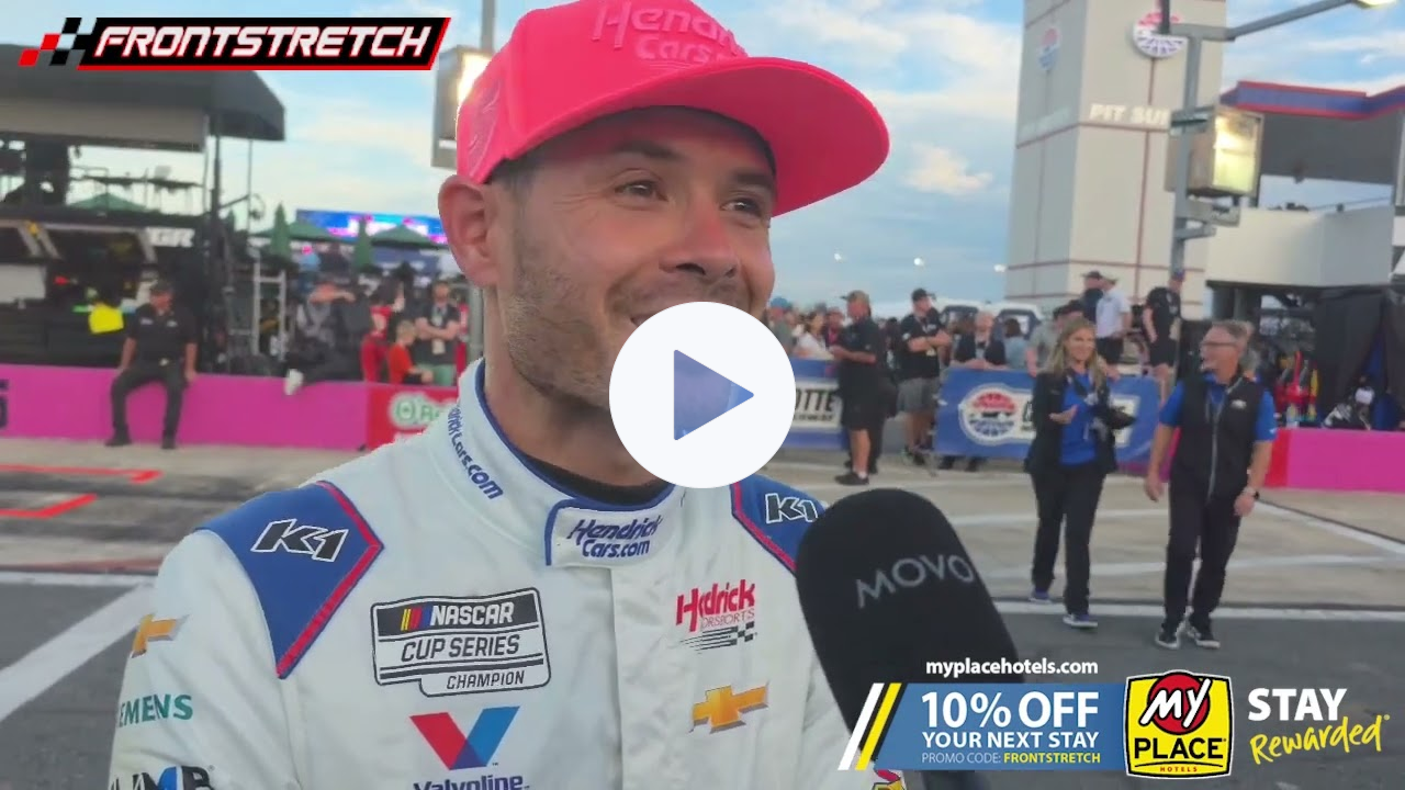 Kyle Larson Talks Battle With Shane van Gisbergen, Extensive Tire Falloff at Charlotte ROVAL