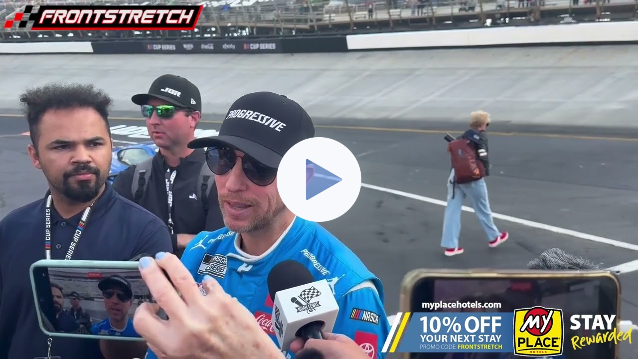 Denny Hamlin on the Lack of Tire Falloff: "It Certainly Seems Like a Track Temperature Issue