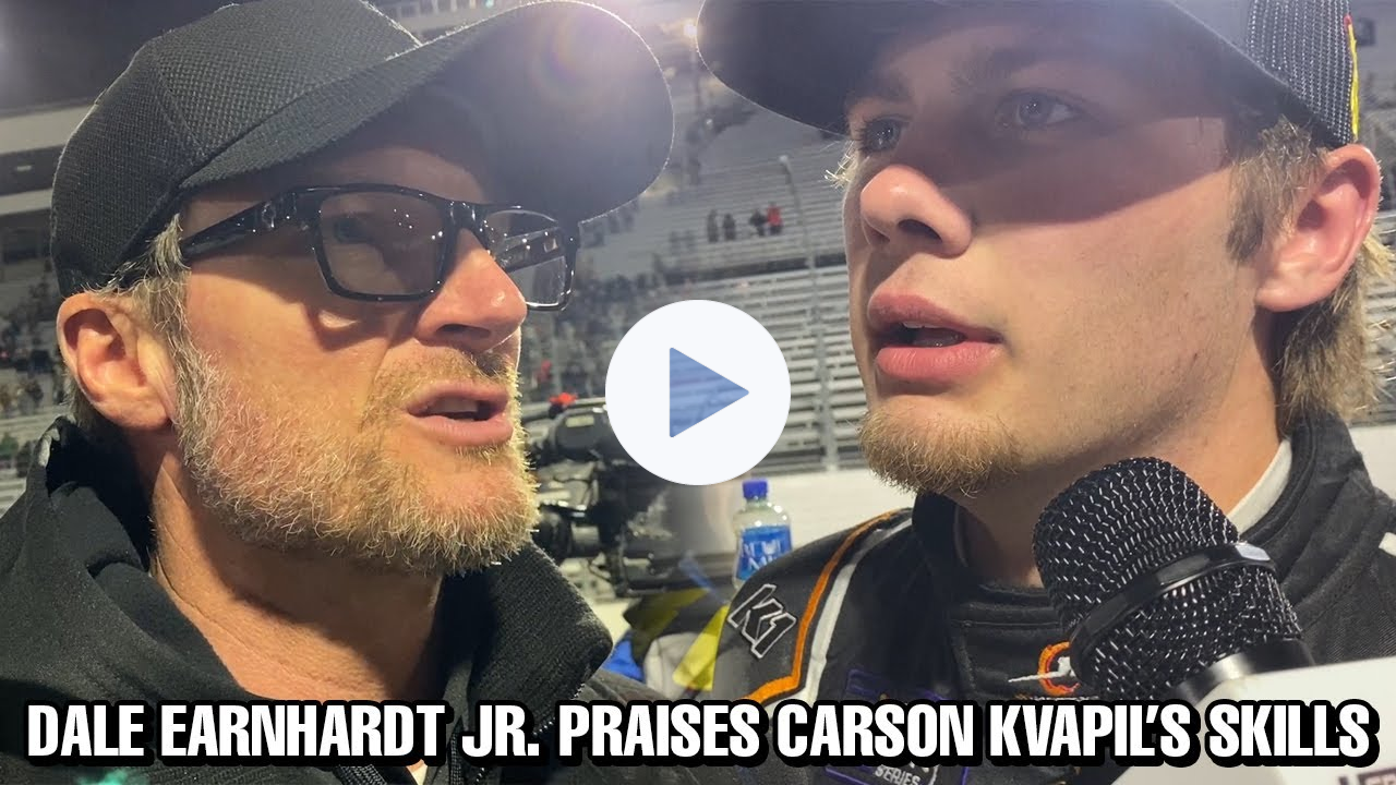 Carson Kvapil Earns 4th Place Finish & Praises From His Father Travis & Dale Earnhardt Jr.