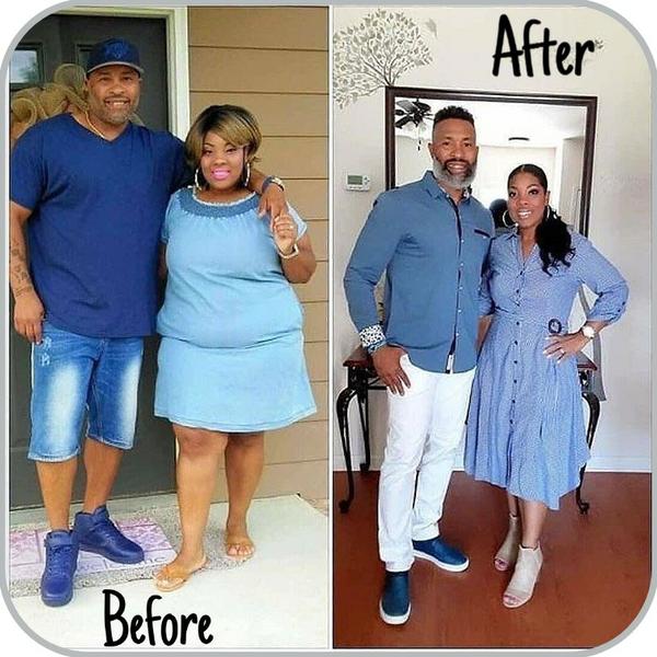 Happy couple after weight loss