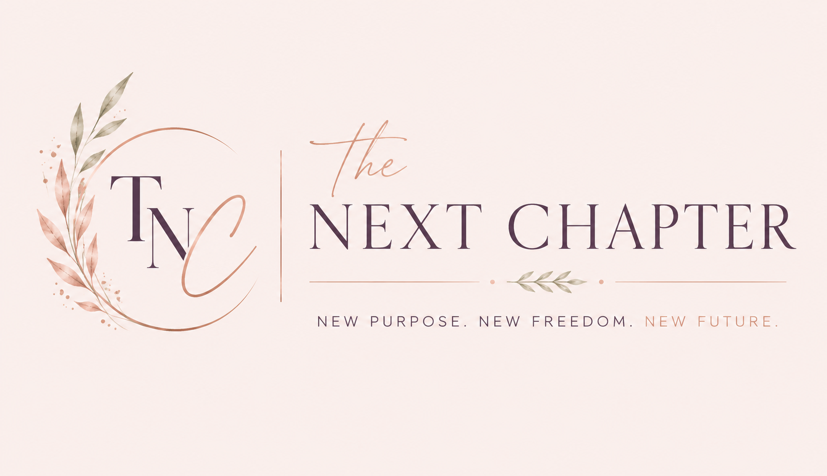 The Next Chapter logo — New Purpose. New Freedom. New Future.