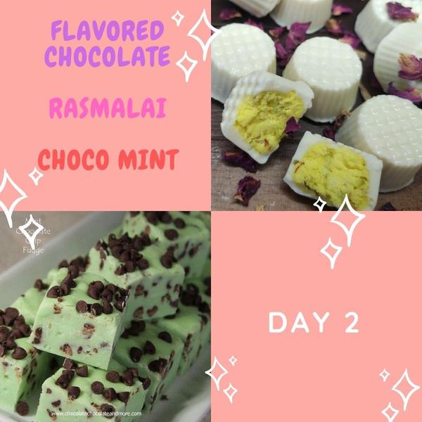 Mother with son baking