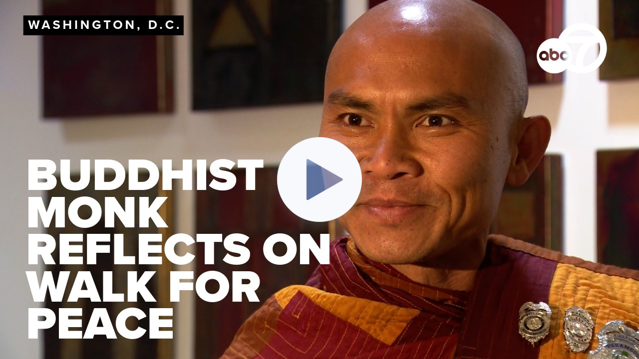 A Buddhist monk who led a peace walk across the country reflected on the months-long journey.