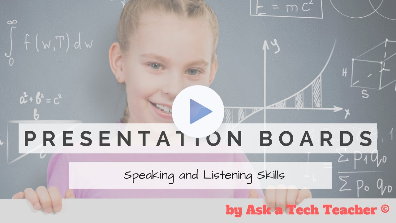 Presentation Boards--Speaking and Listening skills
