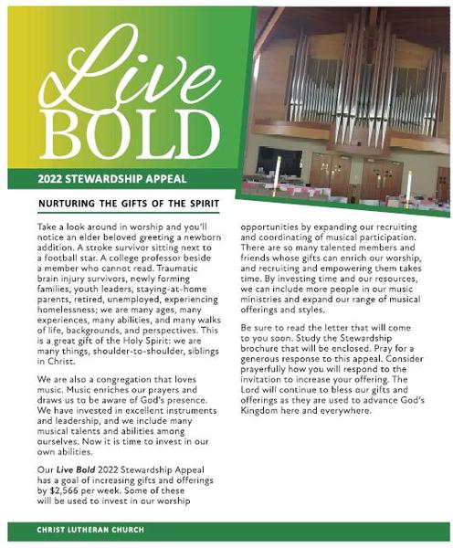 Live Bold 2022, Week 3
