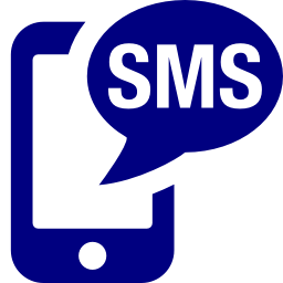 SMS Phone Message in Navy Blue