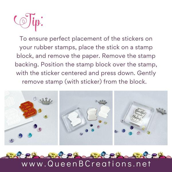 Tip: Apply the stickers to your Stampin' Up! stamps the easy way.
