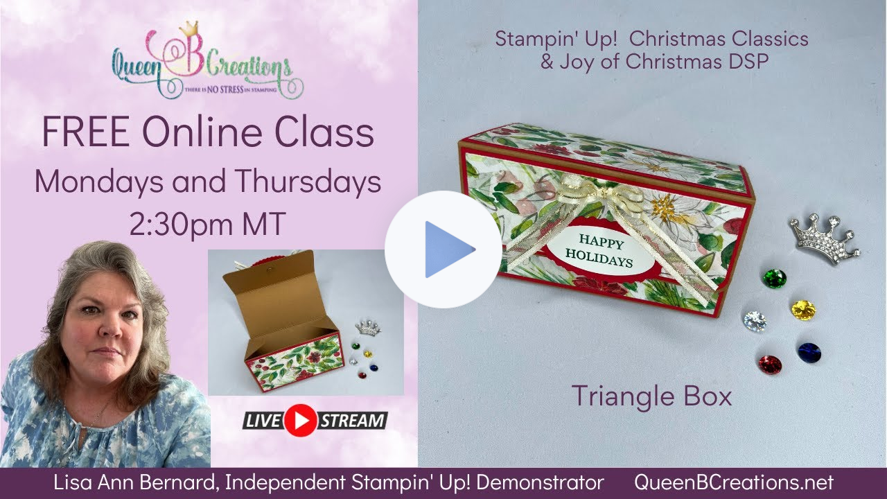 👑 Stampin' Up! Christmas Classics Triangle Box Tutorial