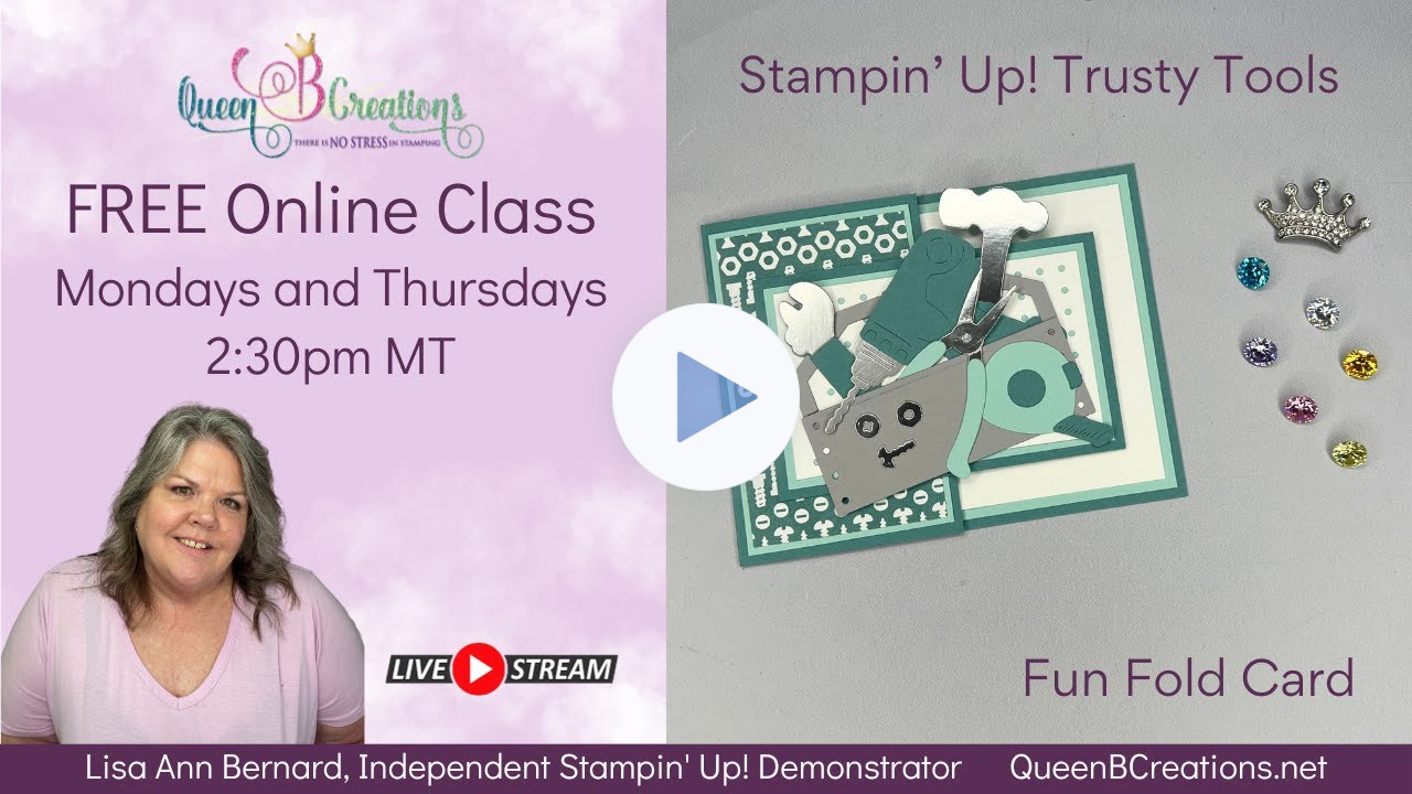 👑 Stampin' Up! Trusty Tools Fun Fold Card