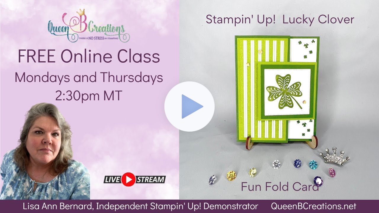 👑 Stampin' Up! Lucky Clover Fun Fold Card