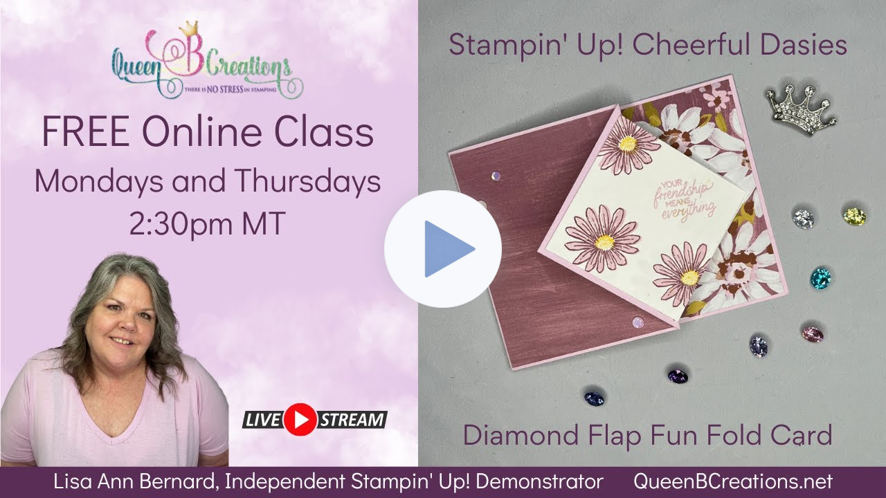 👑 Stampin' Up! Cheerful Daisies Diamond Flap Card