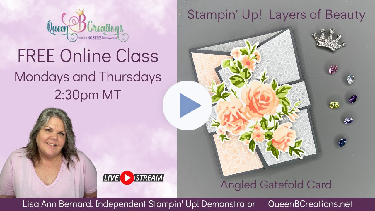 👑 Stampin' Up! Layers of Beauty Angled Gatefold Card