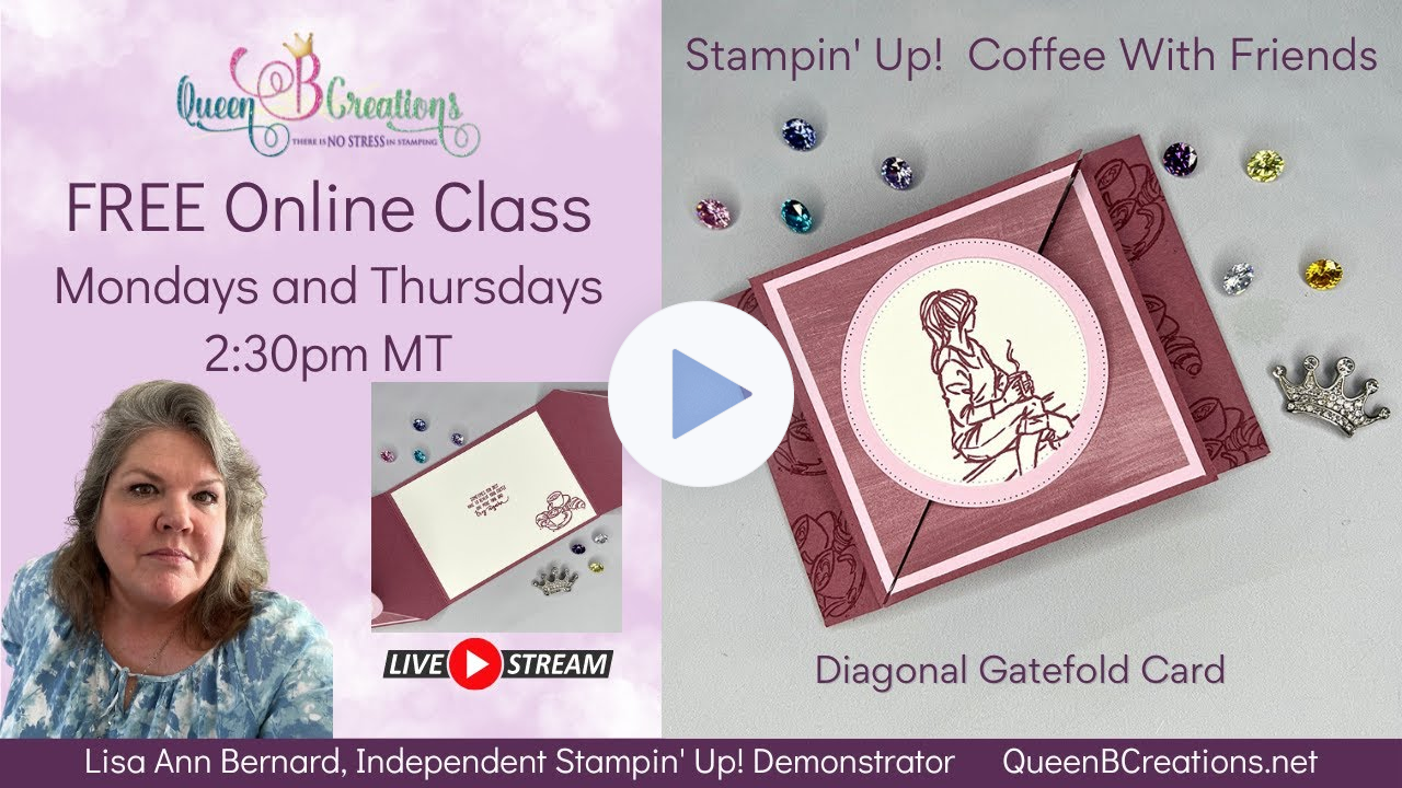 👑 Diagonal Gatefold Card - Stampin' Up! Coffee With Friends