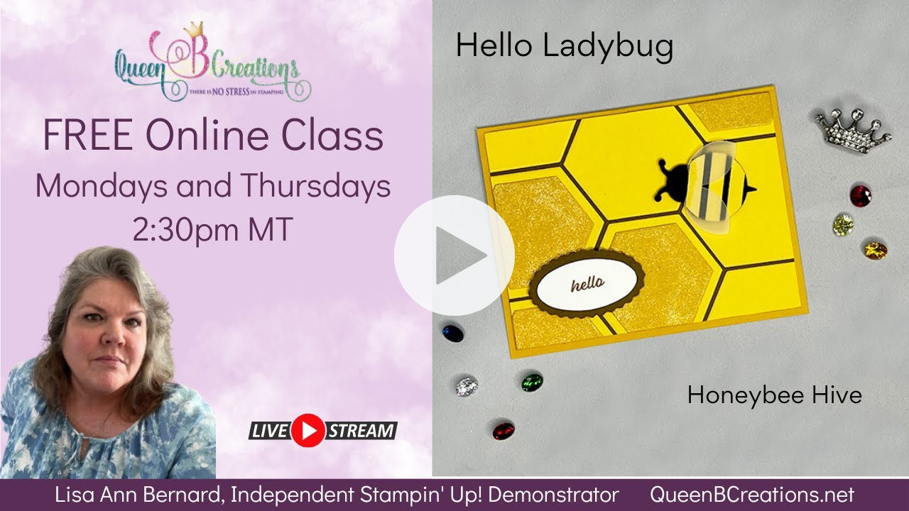 👑 Honeybee Hive card made using the Hello Ladybug Bundle