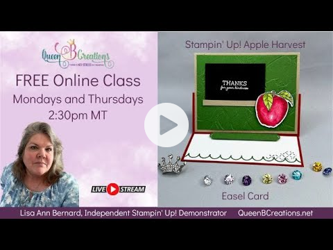 👑 Stampin Up! Apple Harvest Teacher Thank You Card