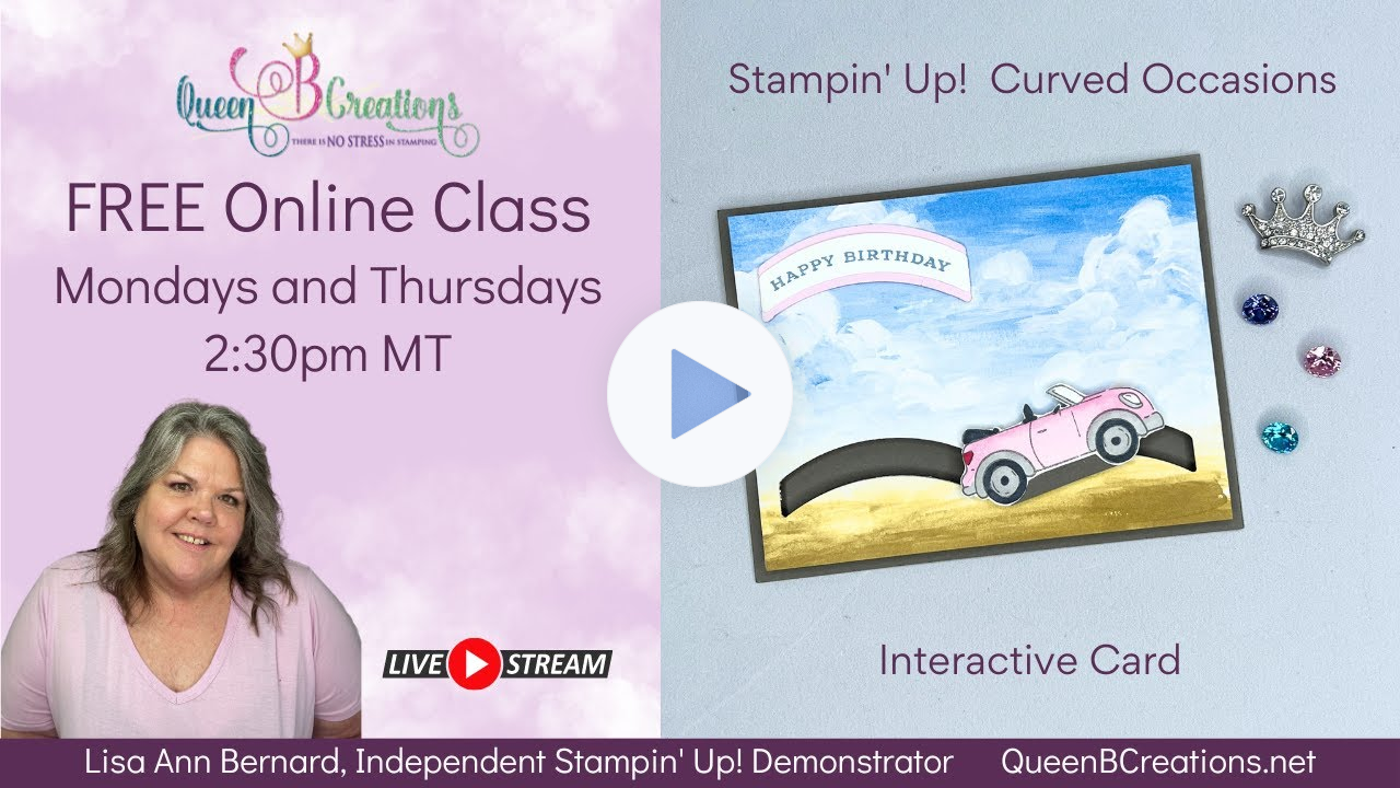 👑 Interactive Card Tutorial Using Stampin' Up! Curved Occasions Bundle - Penny Slider Card