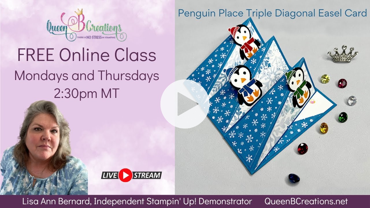 👑 Stampin' Up! Penguin Place Triple Easel Card