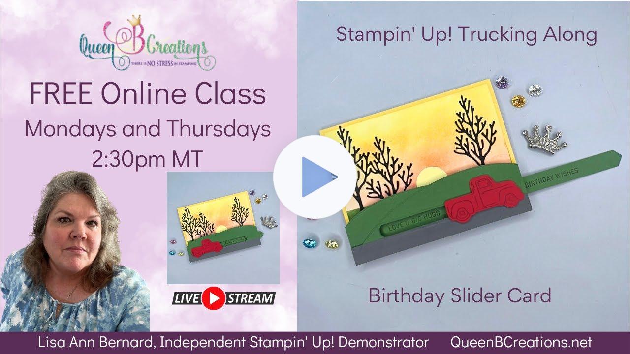 👑 Interactive Slider Card using Stampin' Up! Trucking Along
