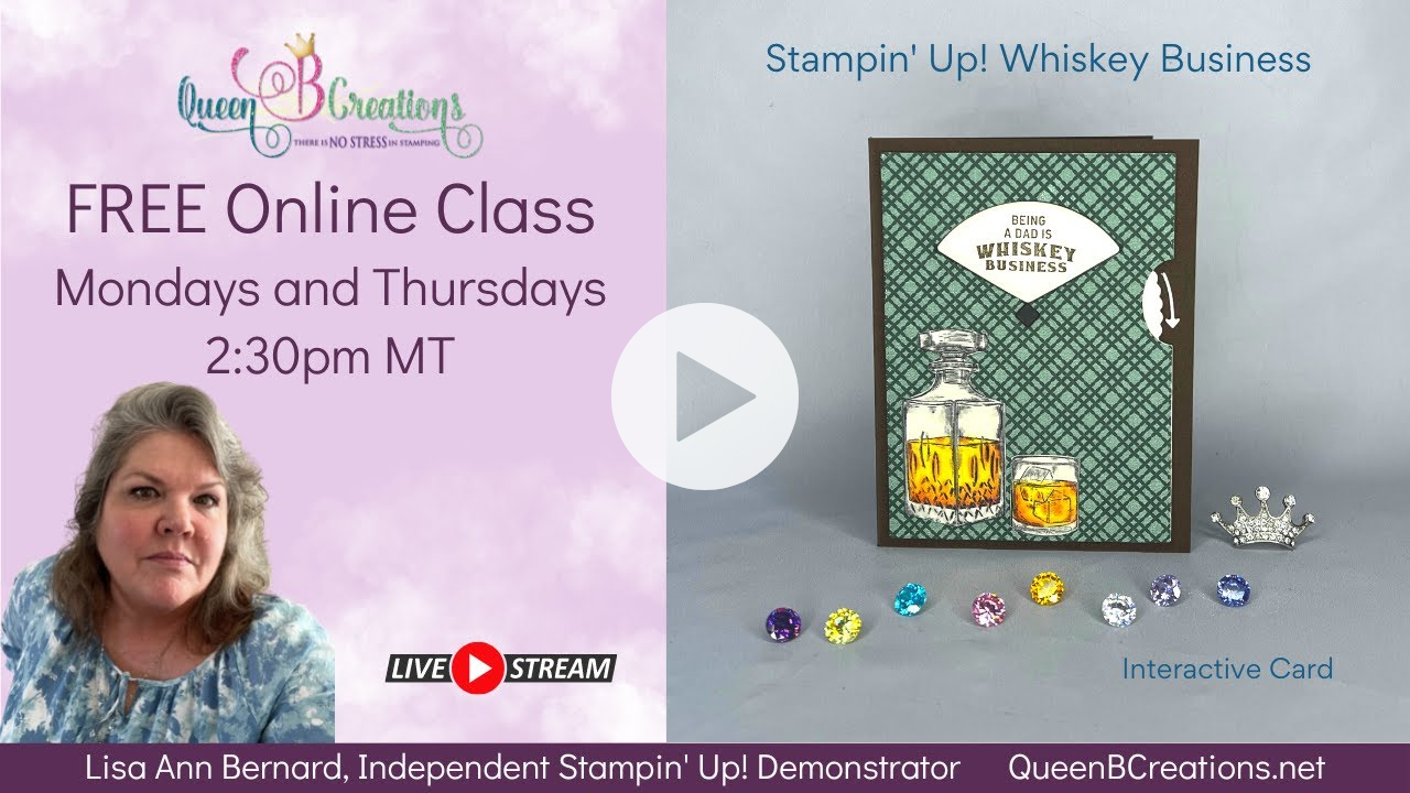 👑 Stampin' Up! Whiskey Business Interactive Give It a Whirl Dies Card