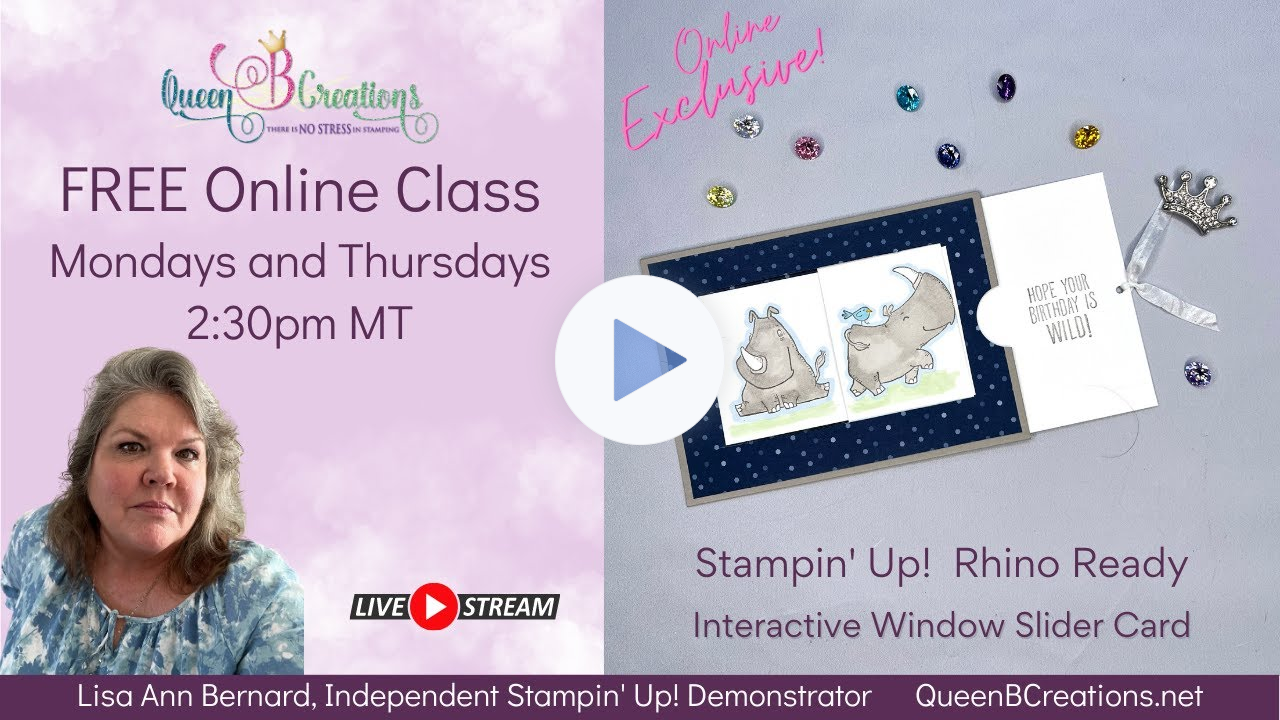 👑 Stampin' Up! - Rhino Ready - Sliding Window Card