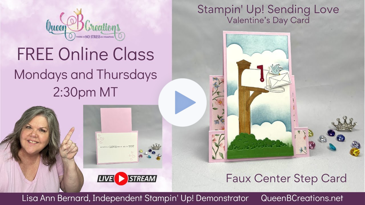 👑 How to make a Faux Center Step Card using Stampin' Up! Sending Love