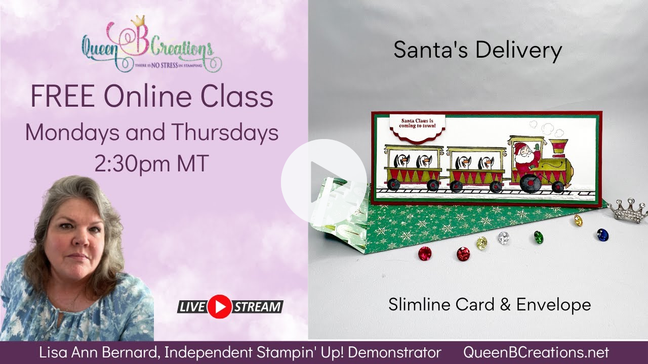 👑 Santa's Delivery Slimline Card & Envelope