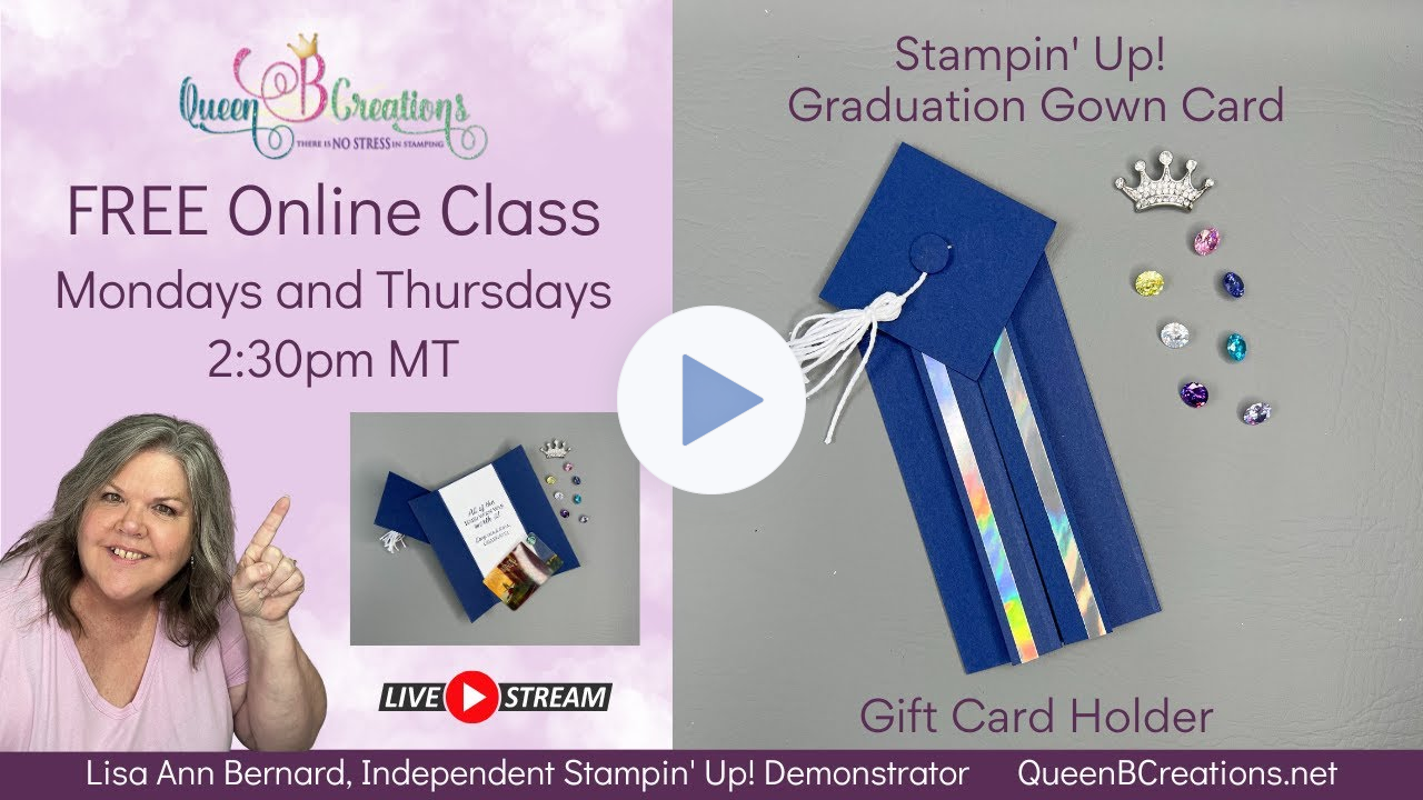 👑 Stampin' Up! Graduation Gown Card