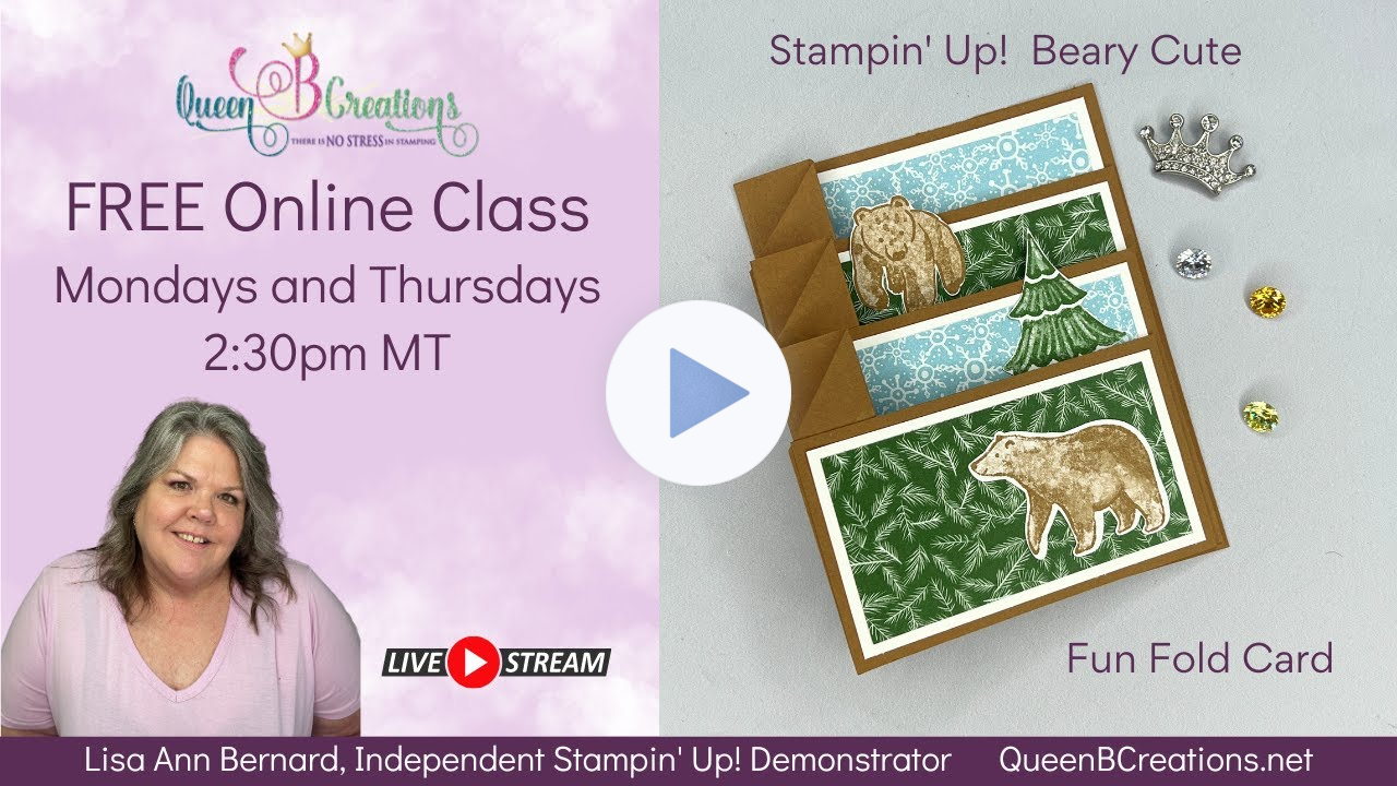 👑 How to make a Tiered Side Panel Card using the Stampin' Up! Beary Cute Bundle - Fun Fold Card