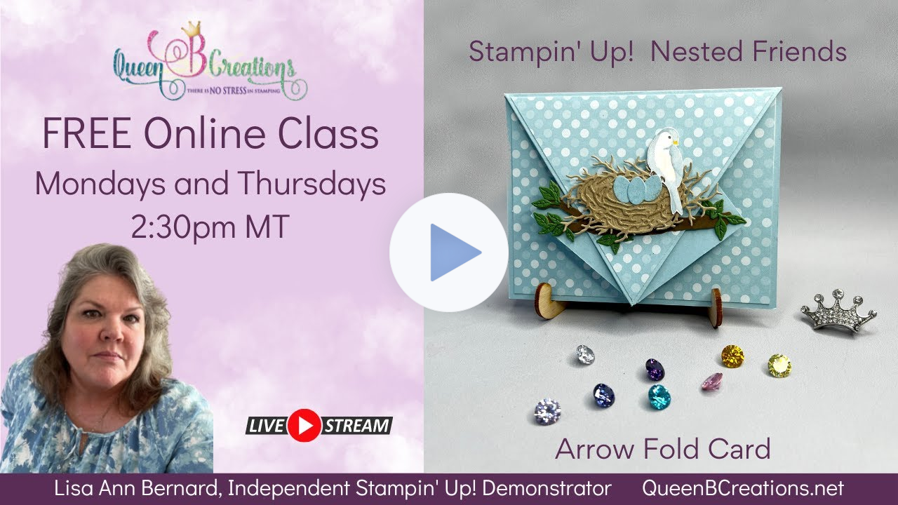 👑Stampin' Up! Nested Friends Arrow Fold Card