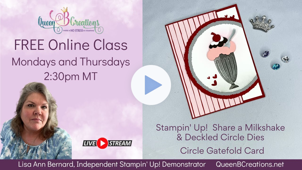 👑 Stampin' Up! Deckled Circle Dies - Circle Gatefold Card