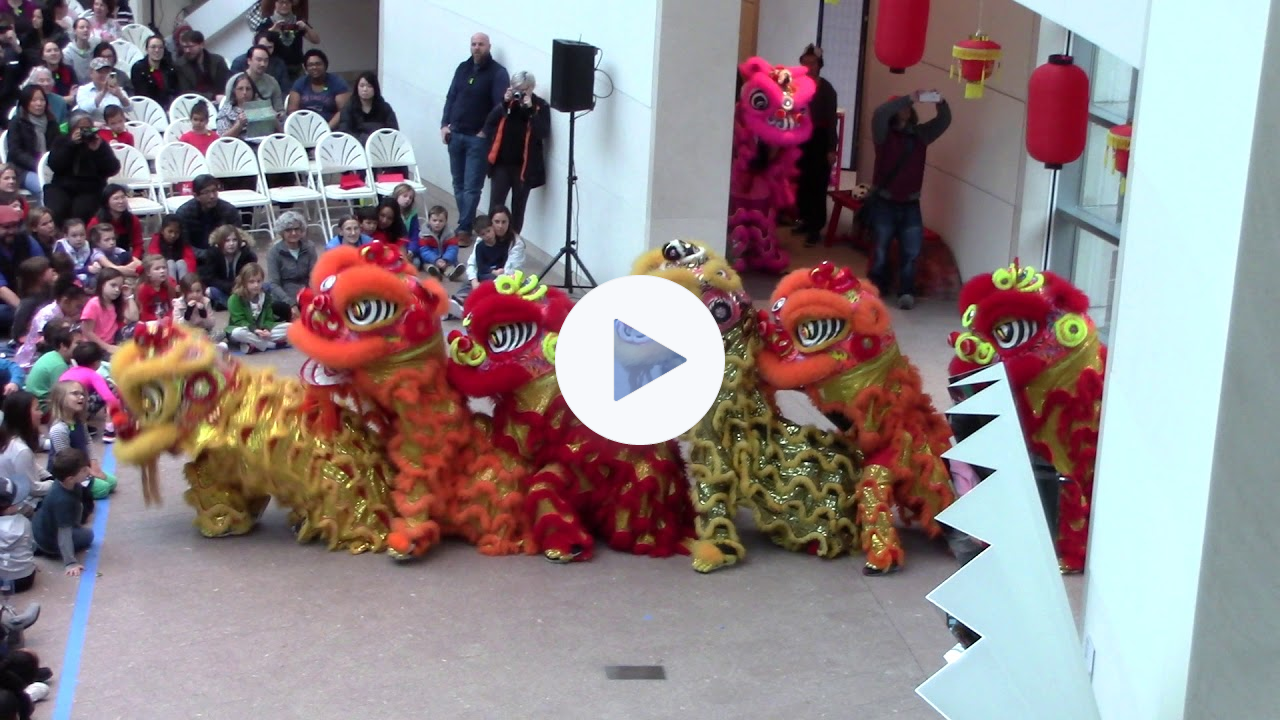 Chinese New Year Lion Dance at Peabody Essex Museum Salem MA