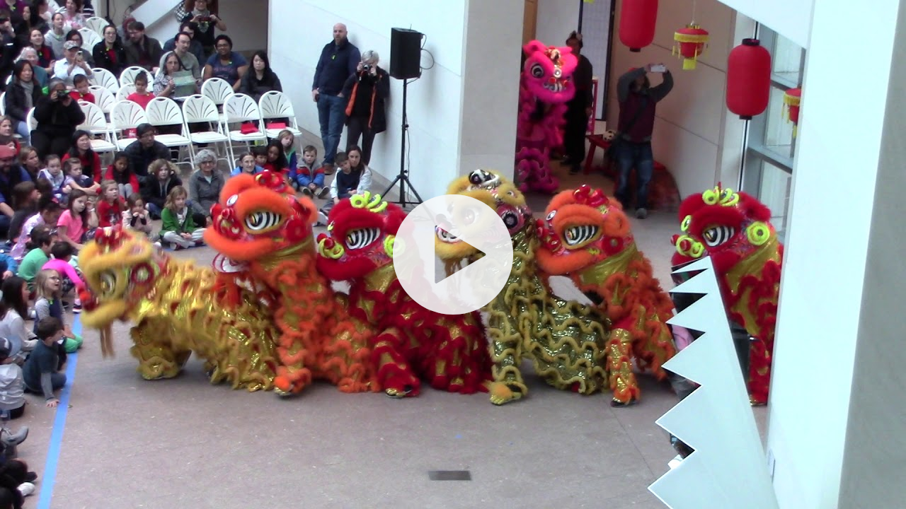 Chinese New Year Lion Dance at Peabody Essex Museum Salem MA