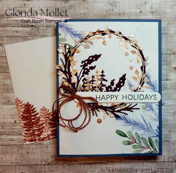 Season of Green & Gold Christmas card