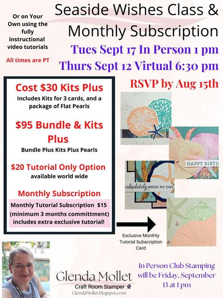 Seaside Wishes Class Information