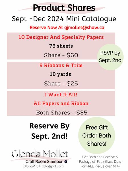 Grab your spot in the Paper and Ribbon Shares!