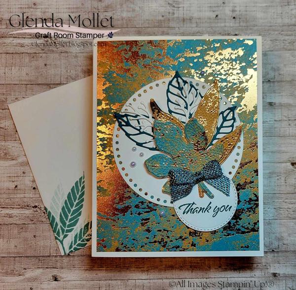 Season of Green & Gold Christmas card